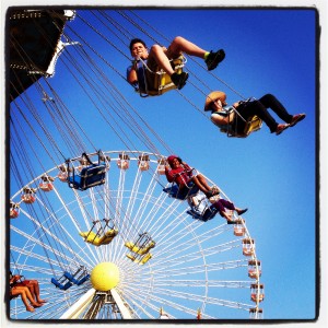 The chair swing ride is a classic to enjoy and photograph.