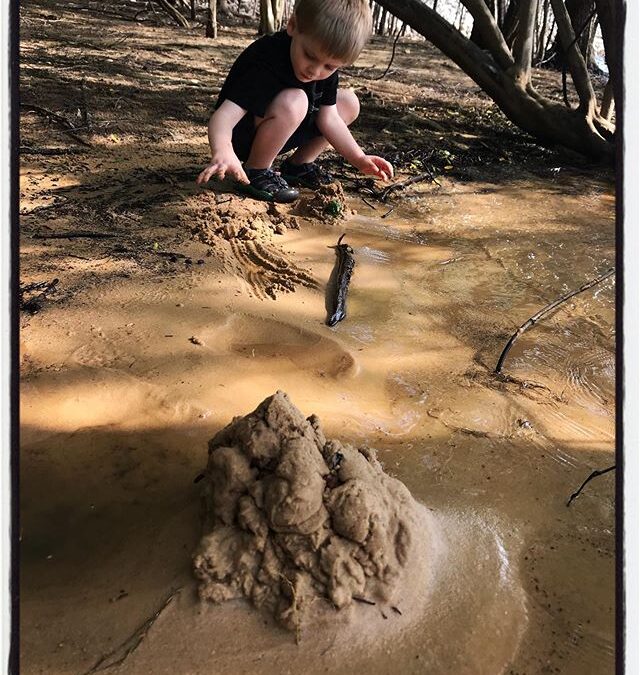 Building sandcastles in the world. #mississippijourno #postcardsfromcovid19 #dadlife