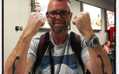 Can you guess that Glenn plays the mando? #iphoneography #airportportraits #mando #bluegrass