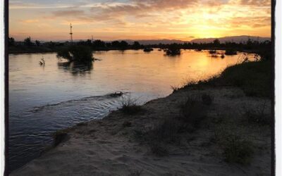 Sunrise on the mighty Kern River along the bike trail. #touragainsttrafficking #mile3 #bikelife