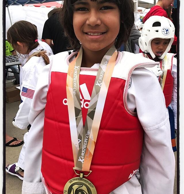 Proud of this 3rd place medalist at her first taekwondo tournament. Not too shabby for a blue belt. #prouddad #dadlife #kicklikeagirl