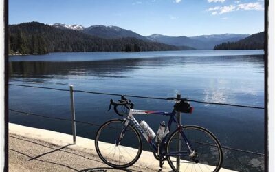 Huntington Lake after a pitchy ride. #bikelife #mile3 #touragainsttrafficking