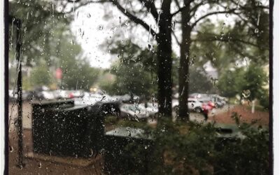 A little moist out there today. View from my office window. I suspect that this is Harvey's arrival in town. #meekjourno