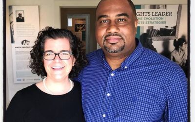 Emily Jones, University Archivist, Delta State, Will Hooker, County Administrator – Bolivar County stand in the doorway of the Amzie Moore House. If you are not aware of the story of this remarkable Civil Rights icon, stay tuned. #lenscollective18