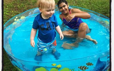 Swimming pool time, Oxford-style. #dadlife