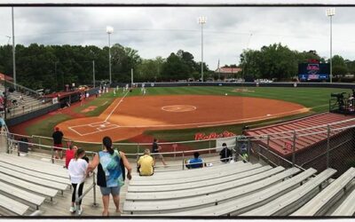 Beautiful night to watch Ole Miss defeat Georgia and have the OPC Pink Bombers Meet the team. #dadlife