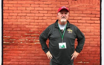 Man w/ a red wall in Greenville, MS. #deltacenter18