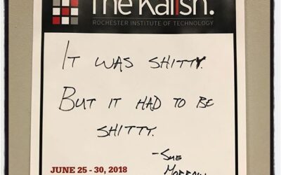 Words of wisdom from @suelmorrow at @the_kalish at RIT. #kalish2018