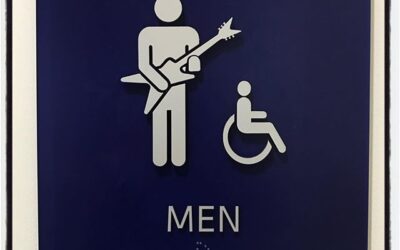 Bathroom sign series. Grammy Museum, Cleveland, MS.