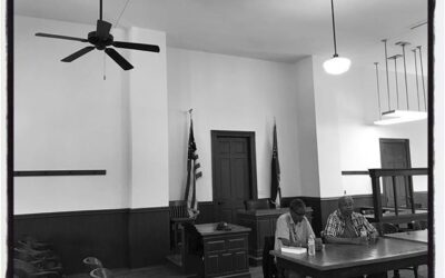 In the Sumner courthouse with Emmett Till’s cousin Wheeler Parker and Civil Rights Justice activist Alvin Sykes on Thursday afternoon in the Mississippi Delta. #deltacenter18