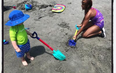 Hard at work at the beach. #dadlife