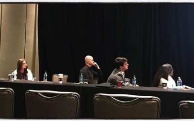 Panel of presenters listen to the last segment of Ethics and Framing @aejmc18 Conference in DC. #aejmc18 #meekjourno