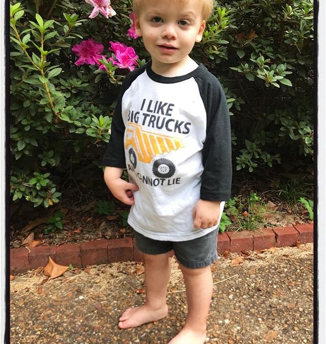 Happy Birthday Chai. Yes his shirt says. ‘I like big trucks and I cannot lie.’ #dadlife