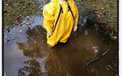 In a mud puddle! #dadlife