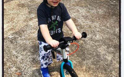 Balance bike time, post bike trailer ride w/ Dada. #dadlife