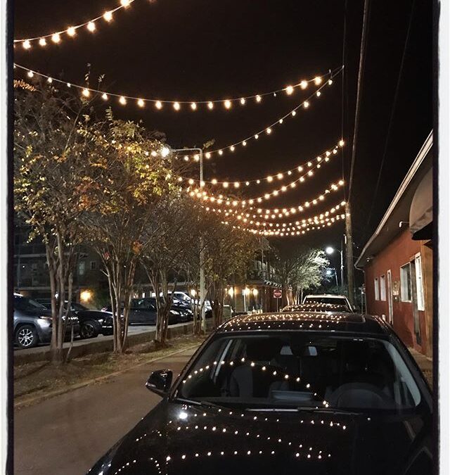 Downtown Oxford, holiday lights. #mississippijourno