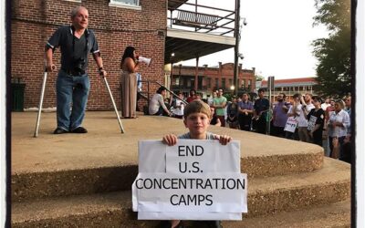 The kids get it. Lights for Liberty March in Oxford, MS. @senatorwicker#DontLookAway#Lights4Liberty #EndUSConcentrationCamps#rogerwicker