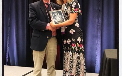 Congrats boss. Kudos. Dean Will Norton accepting the President’s Award at AEJMC. #mississippijourno #aejmc19