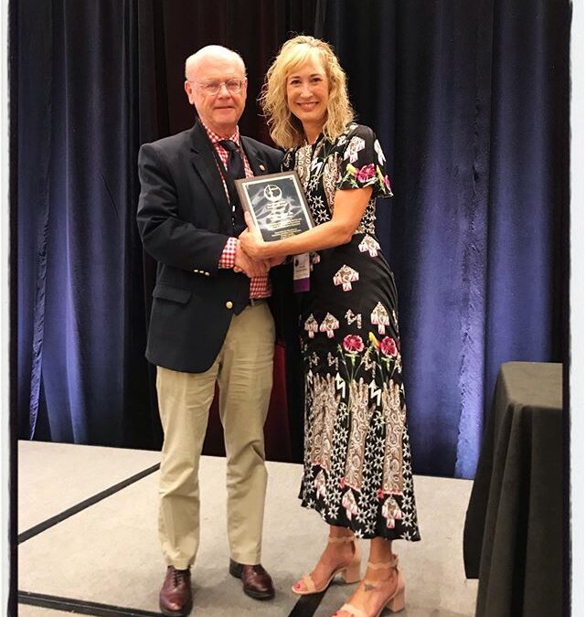 Congrats boss. Kudos. Dean Will Norton accepting the President’s Award at AEJMC. #mississippijourno #aejmc19