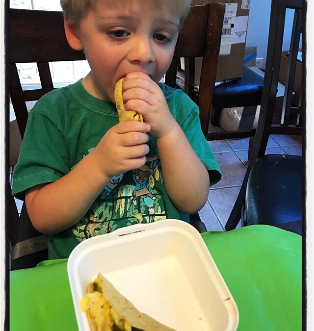 Nothing says a taste of home than breakfast tacos. Thanks @oxfordcanteen #dadlife #californiaboys