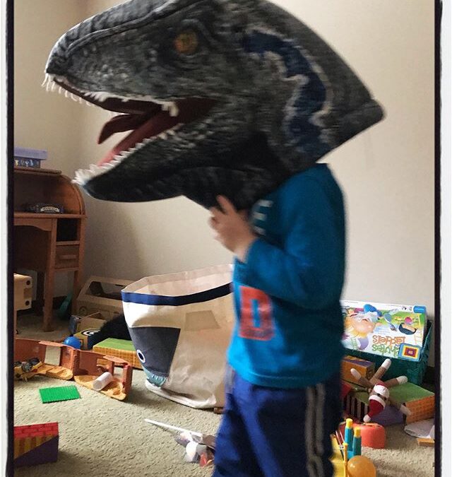 The velociraptors are out again today. #dadlife