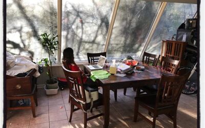 School work in the dinning room. #mississippijourno #postcardsfromcovid19